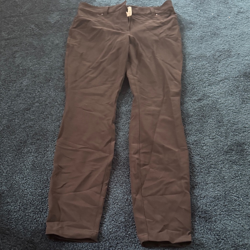 Black Lulu Straight-Leg Pants